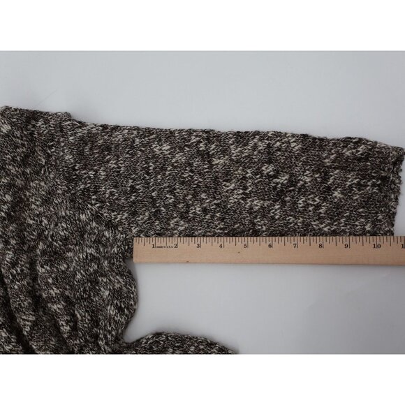Eileen Fisher Linen Cotton Brown & White Knit Open Front Cardigan Petite Small - Picture 12 of 13
